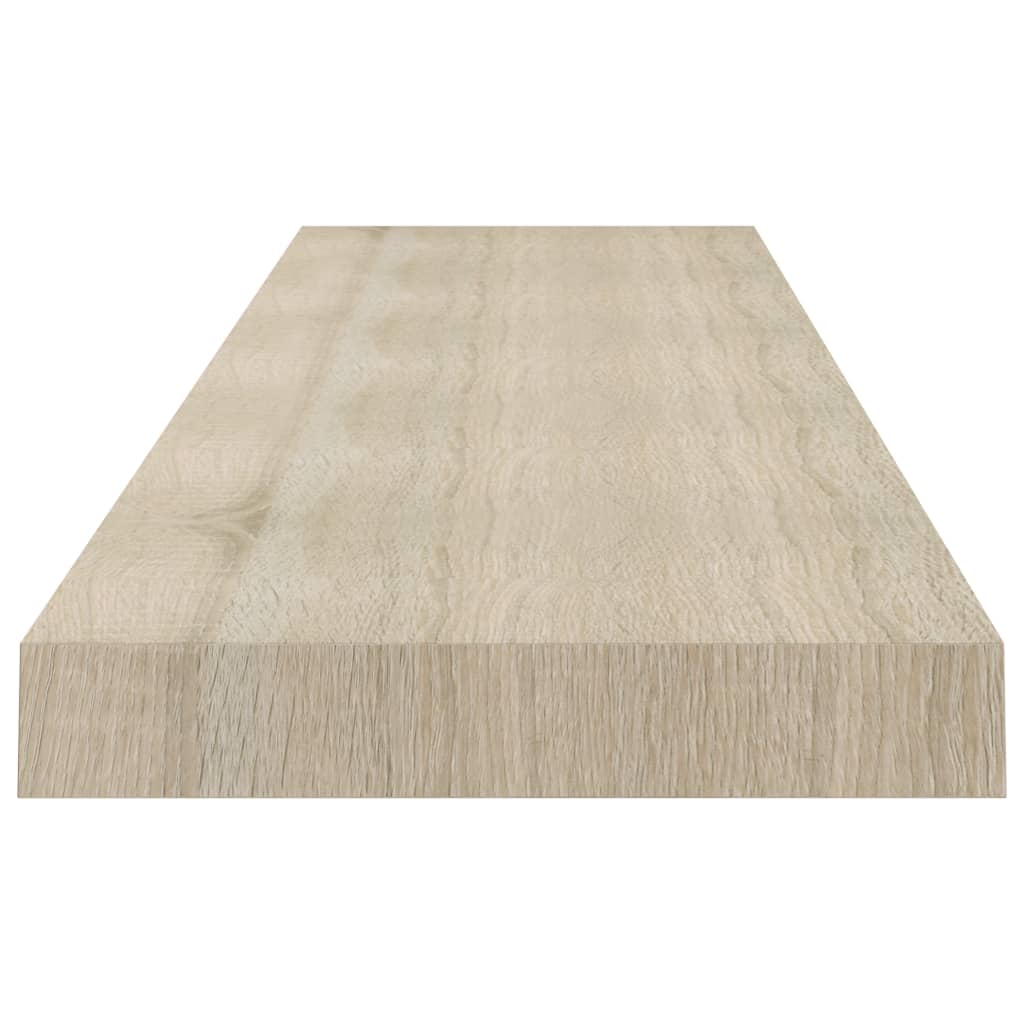tölgyszínű MDF lebegő fali polc 120 x 23,5 x 3,8 cm