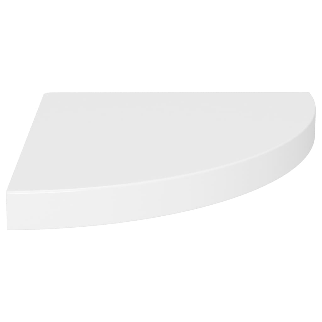 4 db fehér MDF lebegő sarokpolc 35 x 35 x 3,8 cm