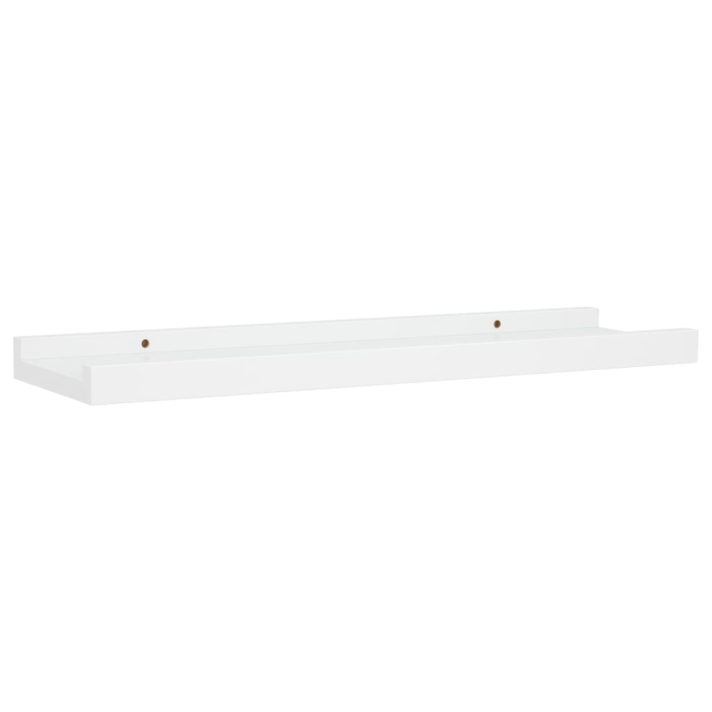 2 db fehér MDF szegélypolc képkeretekhez 40 x 9 x 3 cm