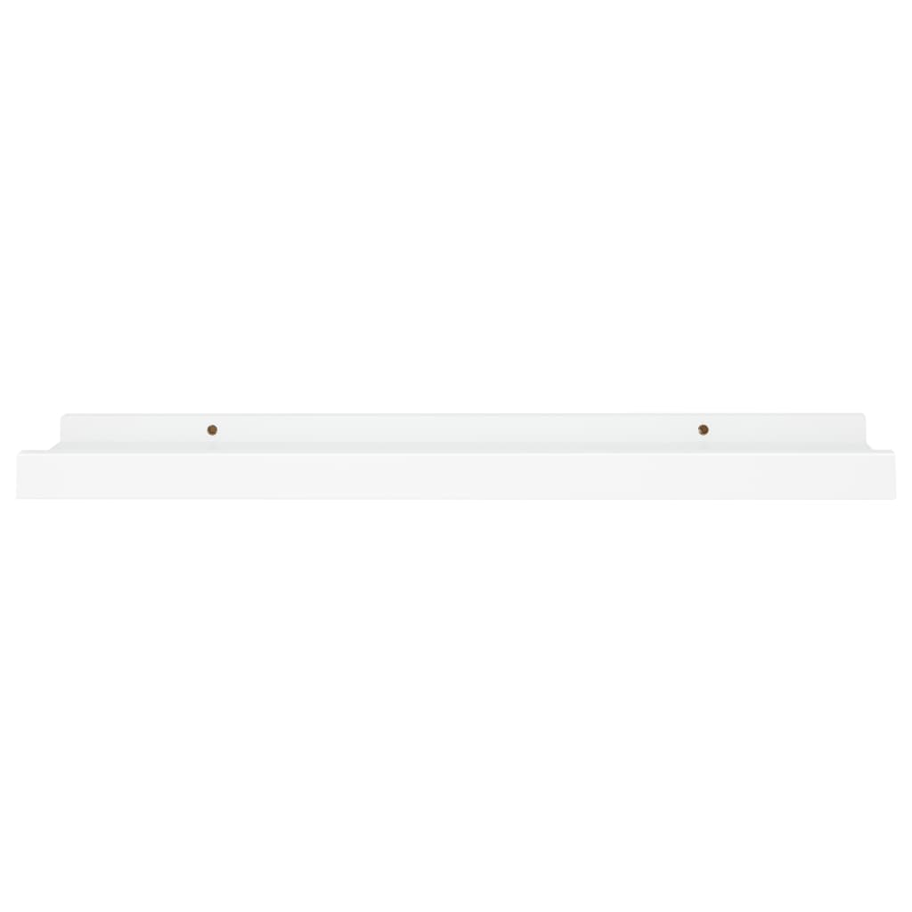2 db fehér MDF szegélypolc képkeretekhez 40 x 9 x 3 cm
