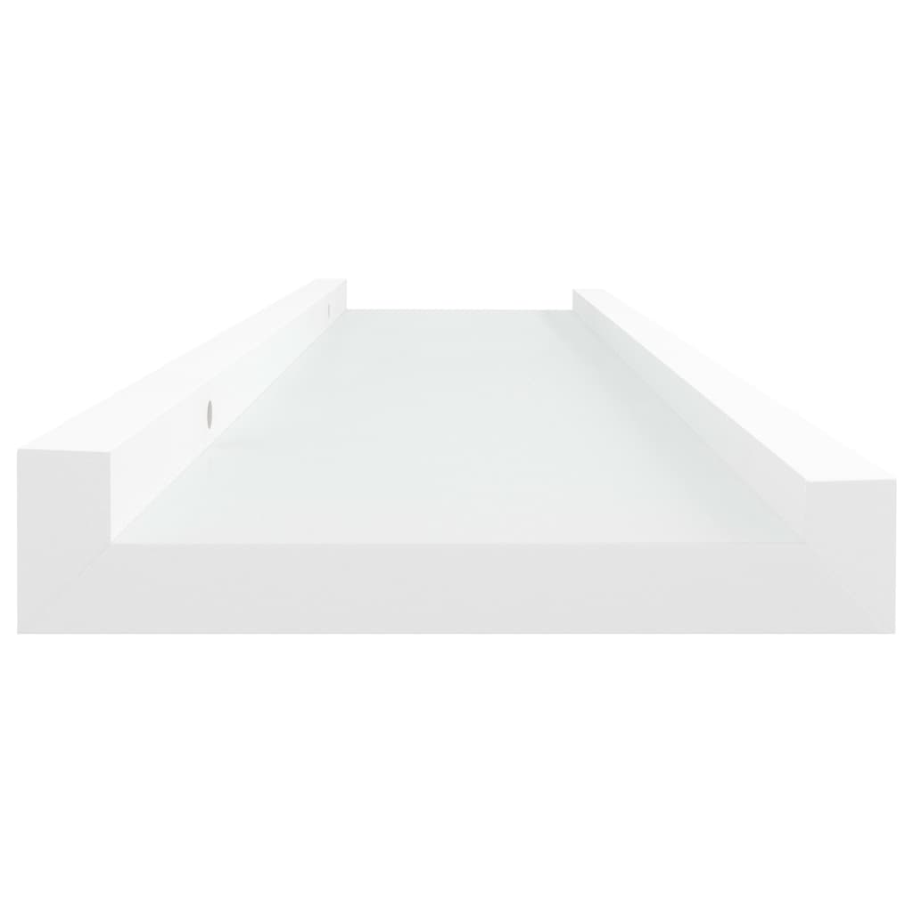 2 db fehér MDF szegélypolc képkeretekhez 40 x 9 x 3 cm