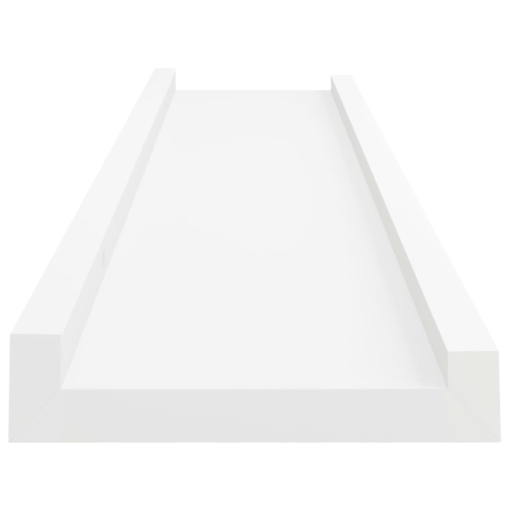 2 db fehér MDF szegélypolc képkeretekhez 60 x 9 x 3 cm