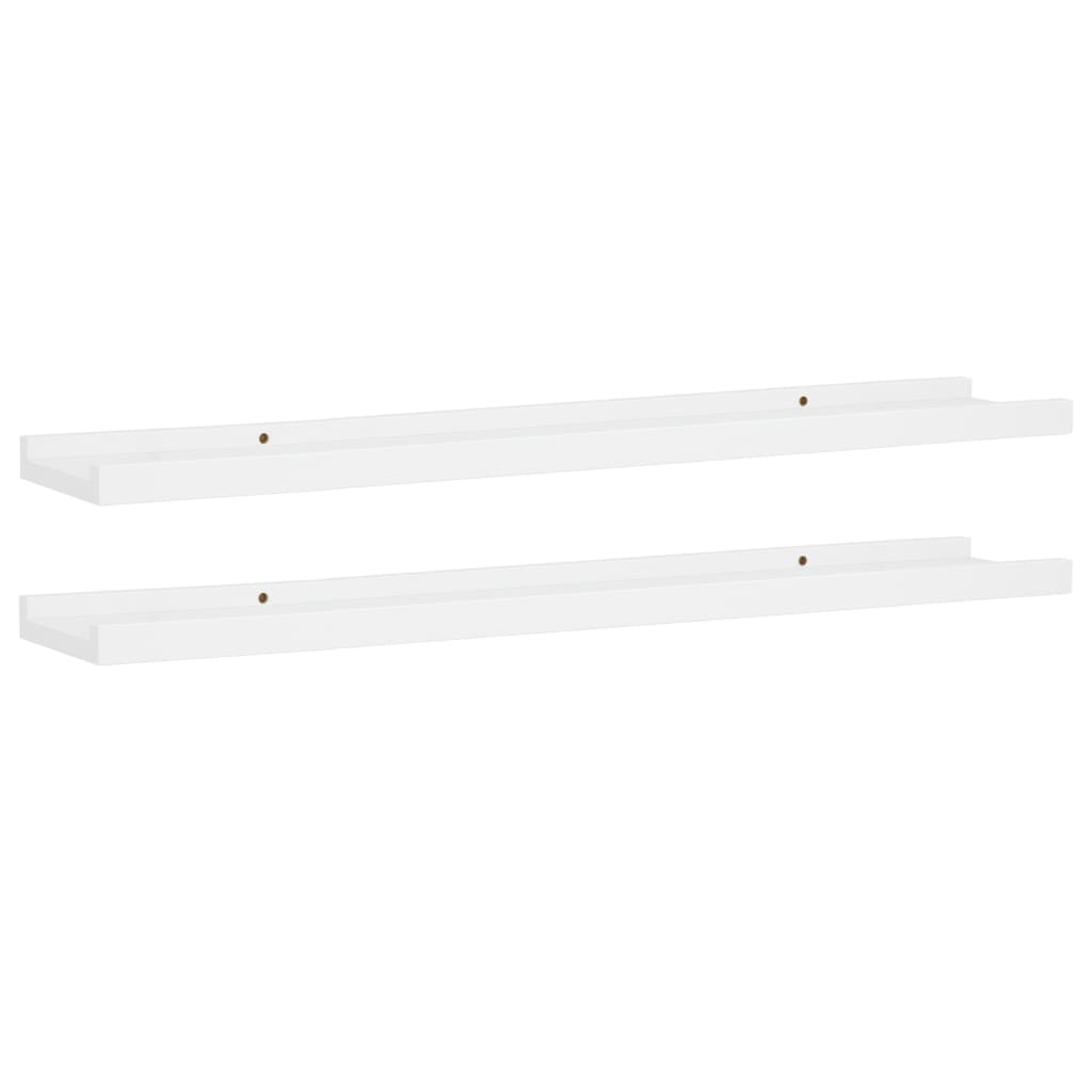 2 db fehér MDF szegélypolc képkeretekhez 80 x 9 x 3 cm