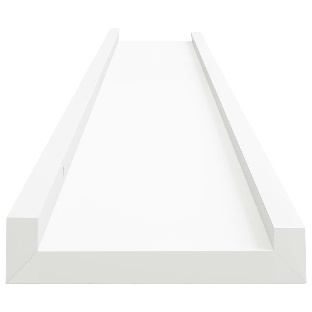 2 db fehér MDF szegélypolc képkeretekhez 80 x 9 x 3 cm