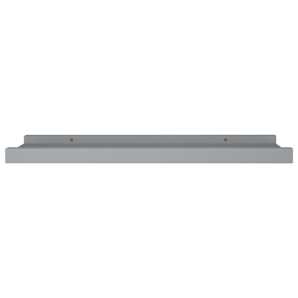 2 db szürke MDF szegélypolc képkeretekhez 40 x 9 x 3 cm