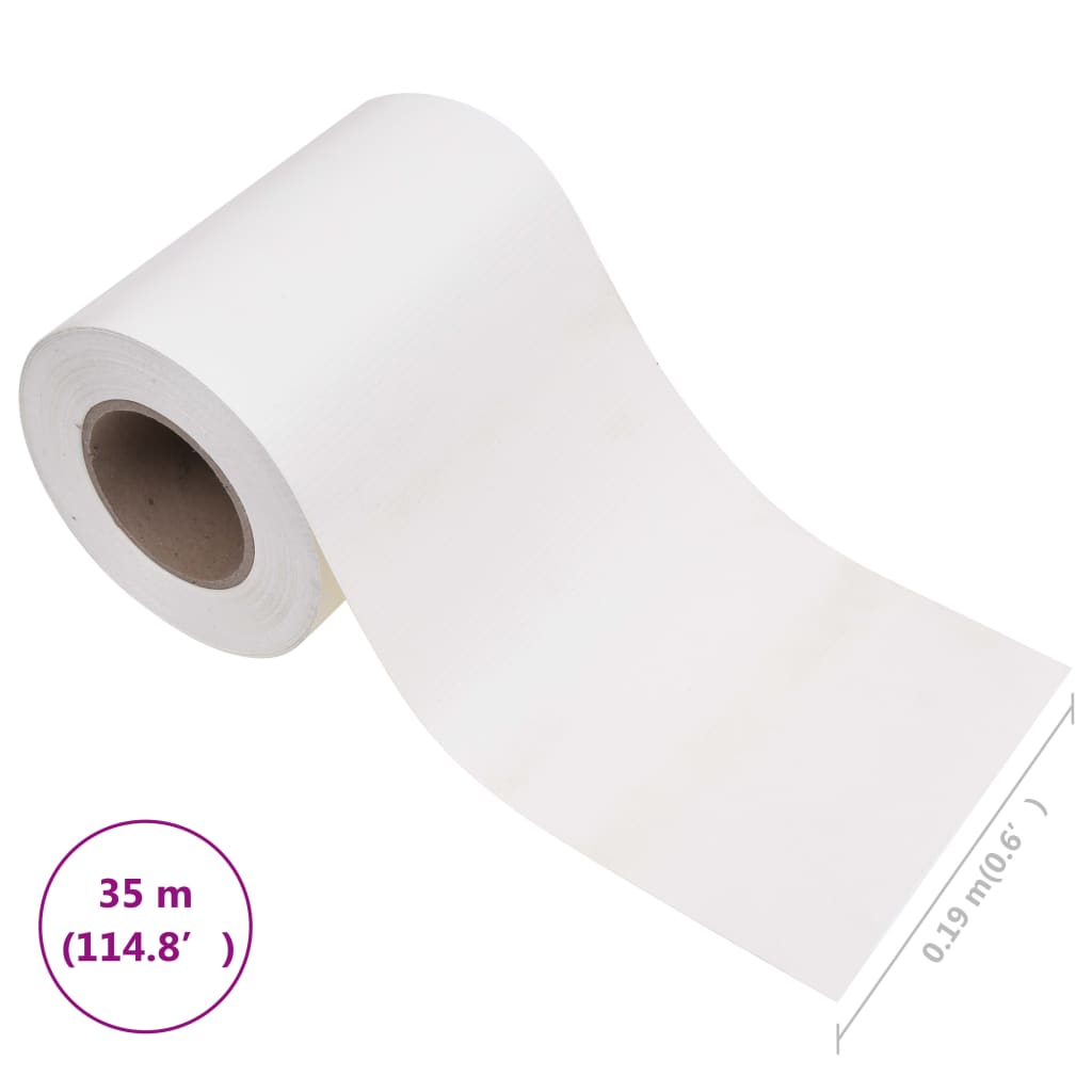 fehér kerti PVC árnyékoló kerítés 35 x 0,19 m