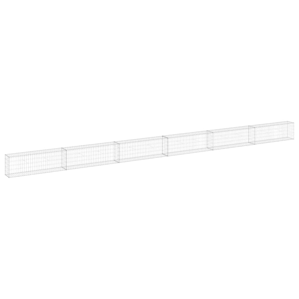 horganyzott acél gabion fal fedéllel 900 x 30 x 50 cm