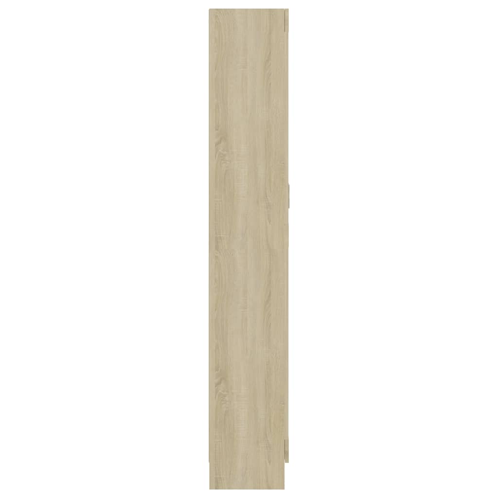 sonoma tölgy színű szerelt fa könyvszekrény 82,5x30,5x185,5 cm