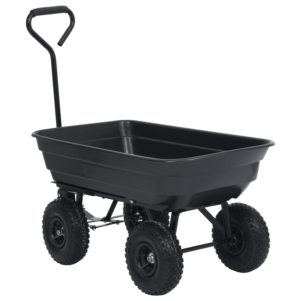 fekete kerti kézikocsi 300 kg 75 liter