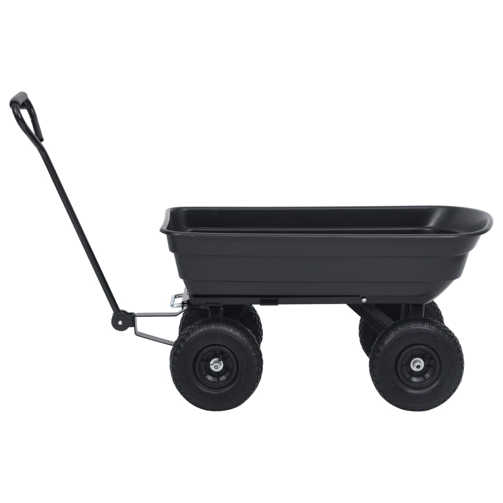 fekete kerti kézikocsi 300 kg 75 liter