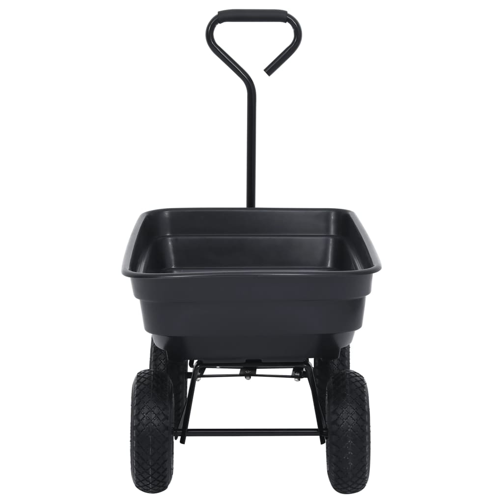 fekete kerti kézikocsi 300 kg 75 liter