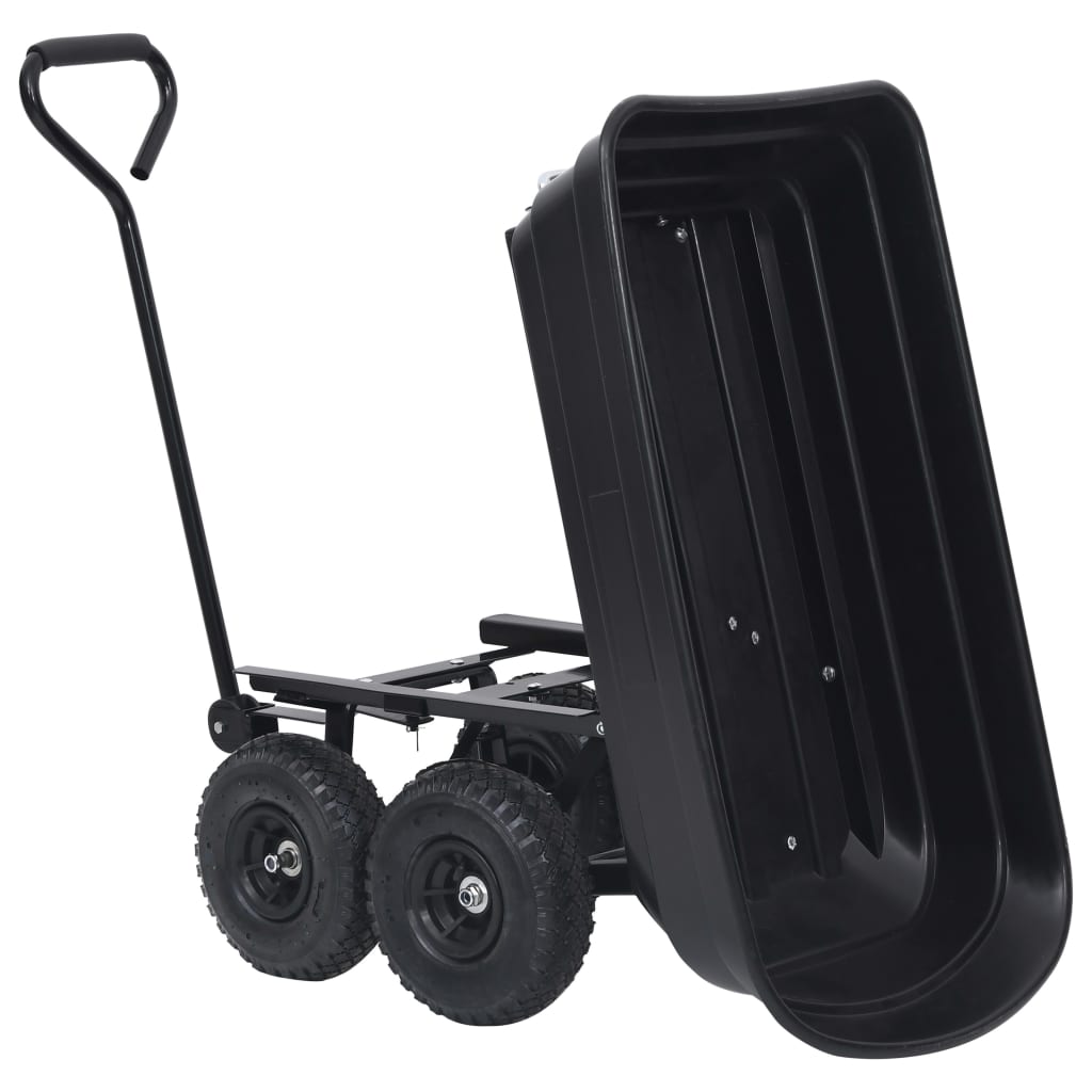 fekete kerti kézikocsi 300 kg 75 liter