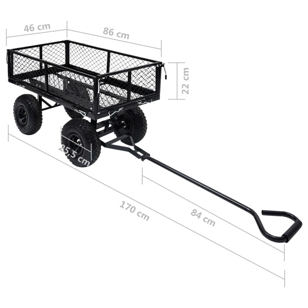 fekete kerti kézikocsi 250 kg