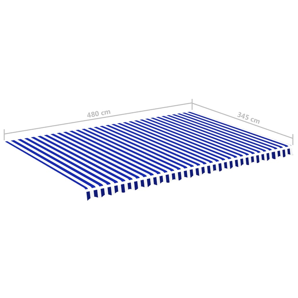 kék és fehér csere napellenző ponyva 5 x 3,5 m