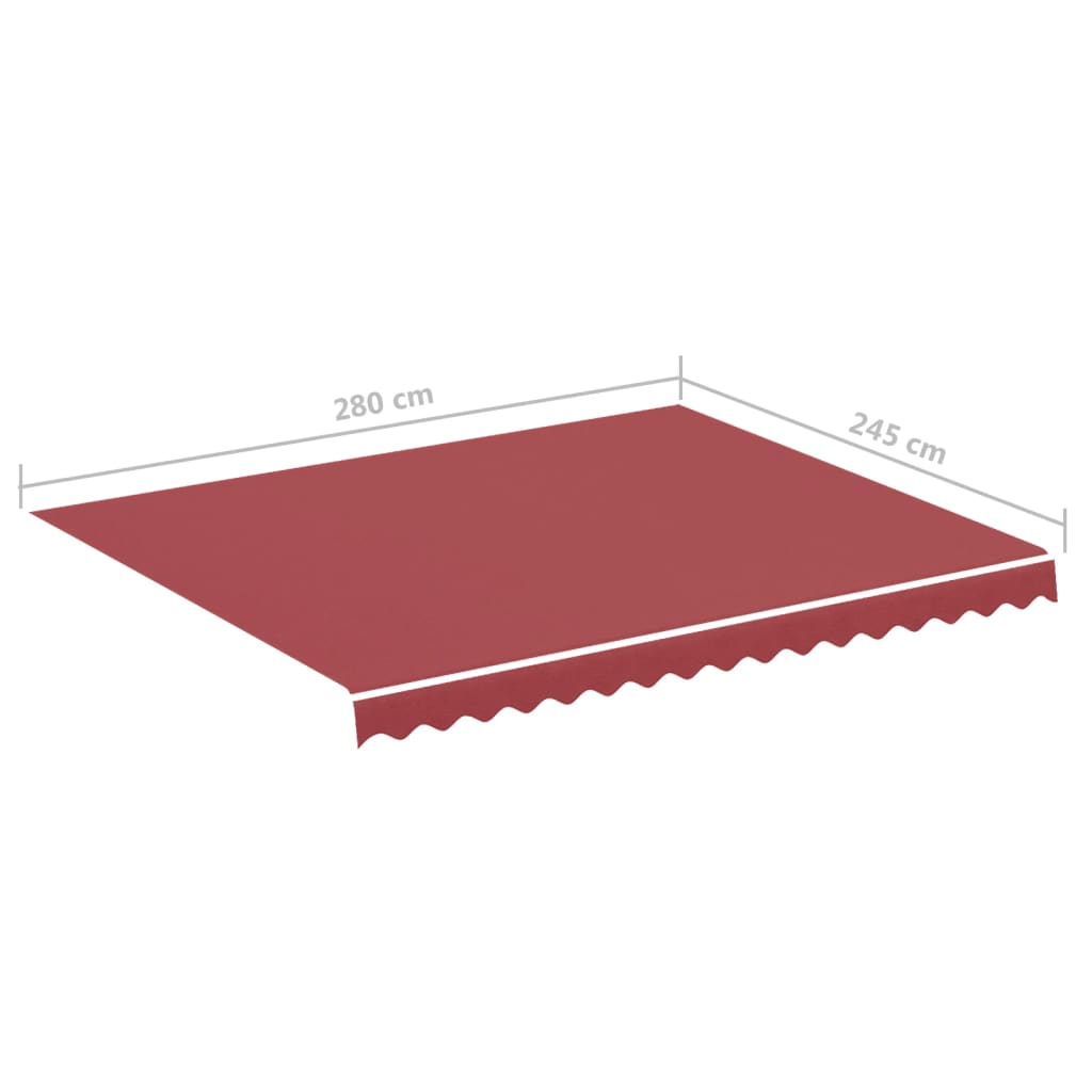 burgundi vörös csere napellenző ponyva 3 x 2,5 m