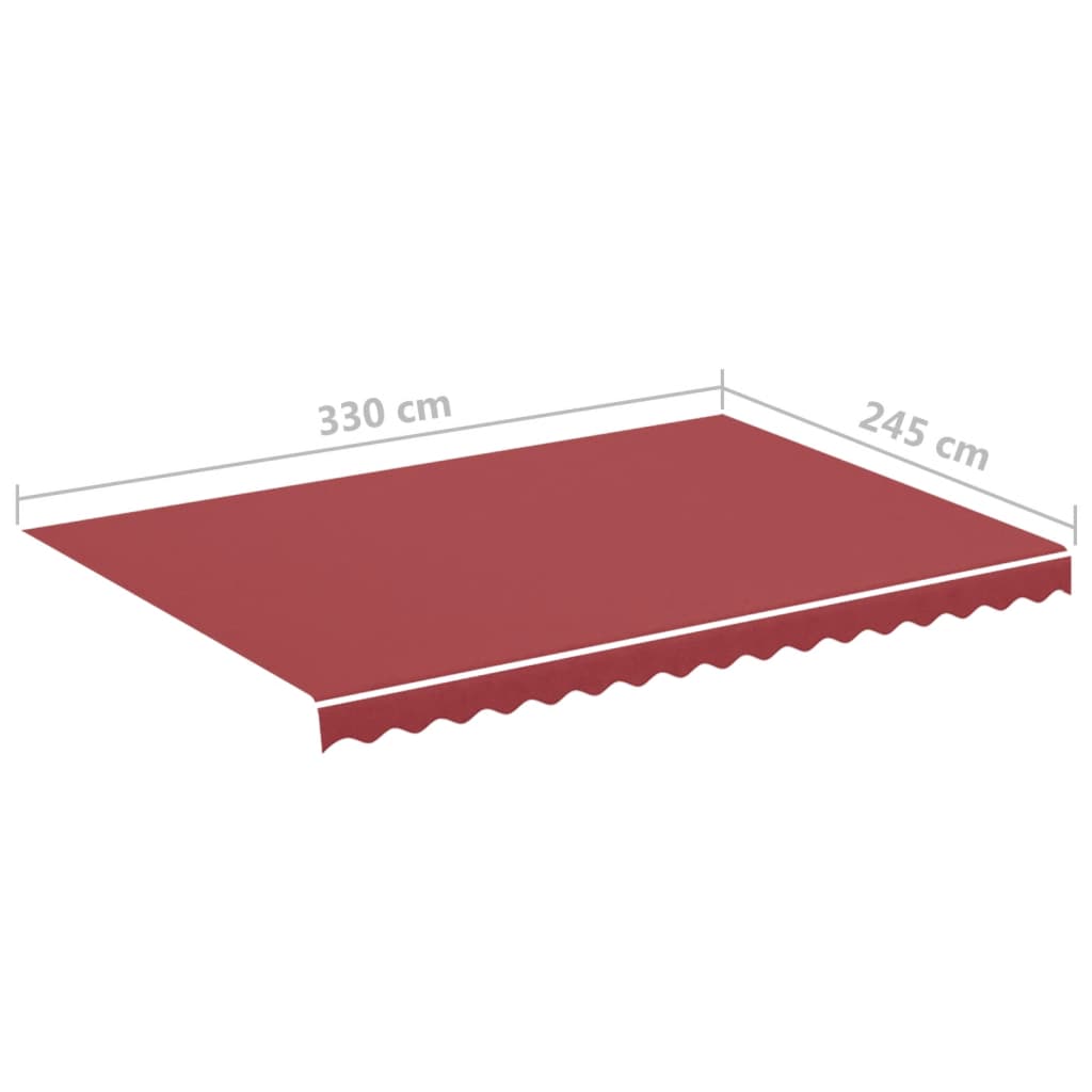 burgundi vörös csere napellenző ponyva 3,5 x 2,5 m