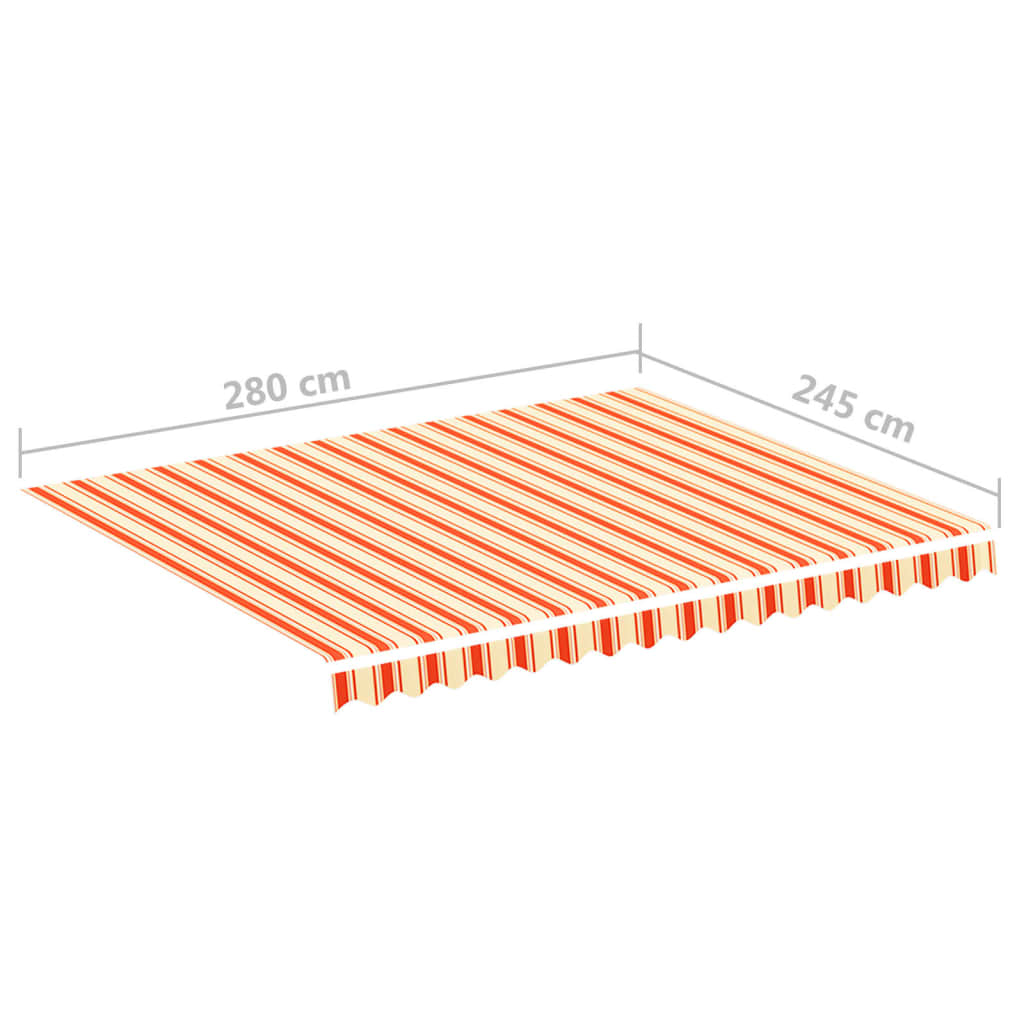 sárga és narancssárga csere napellenző ponyva 3 x 2,5 m