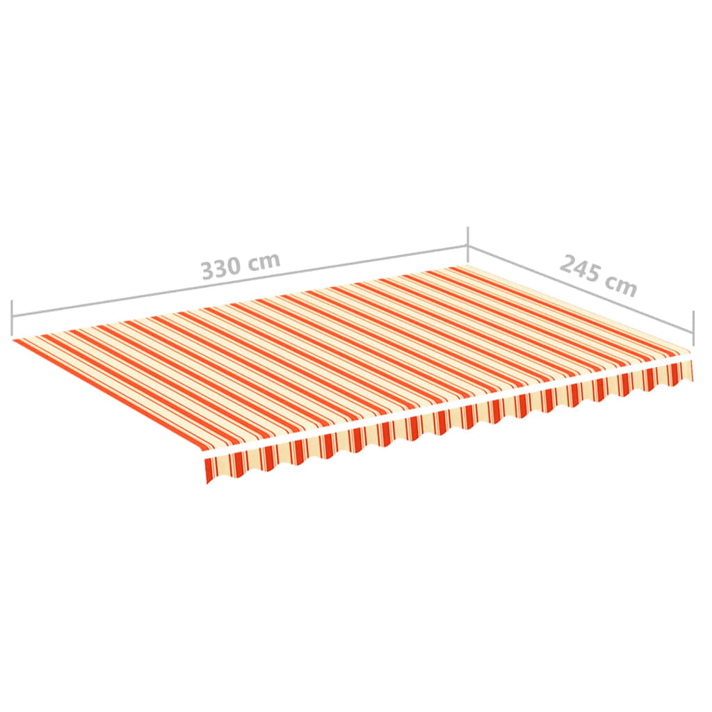sárga és narancssárga csere napellenző ponyva 3,5 x 2,5 m
