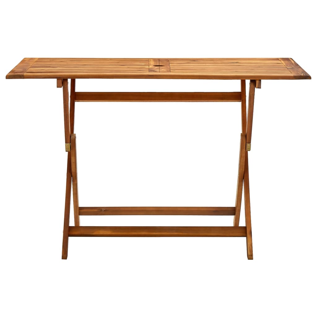 tömör akácfa összecsukható kerti asztal 120 x 70 x 75 cm
