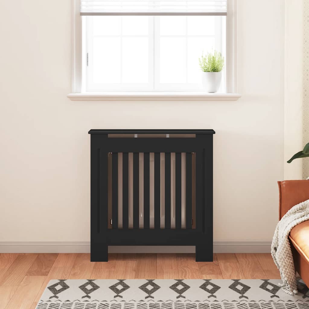 fekete MDF radiátorburkolat 78 cm