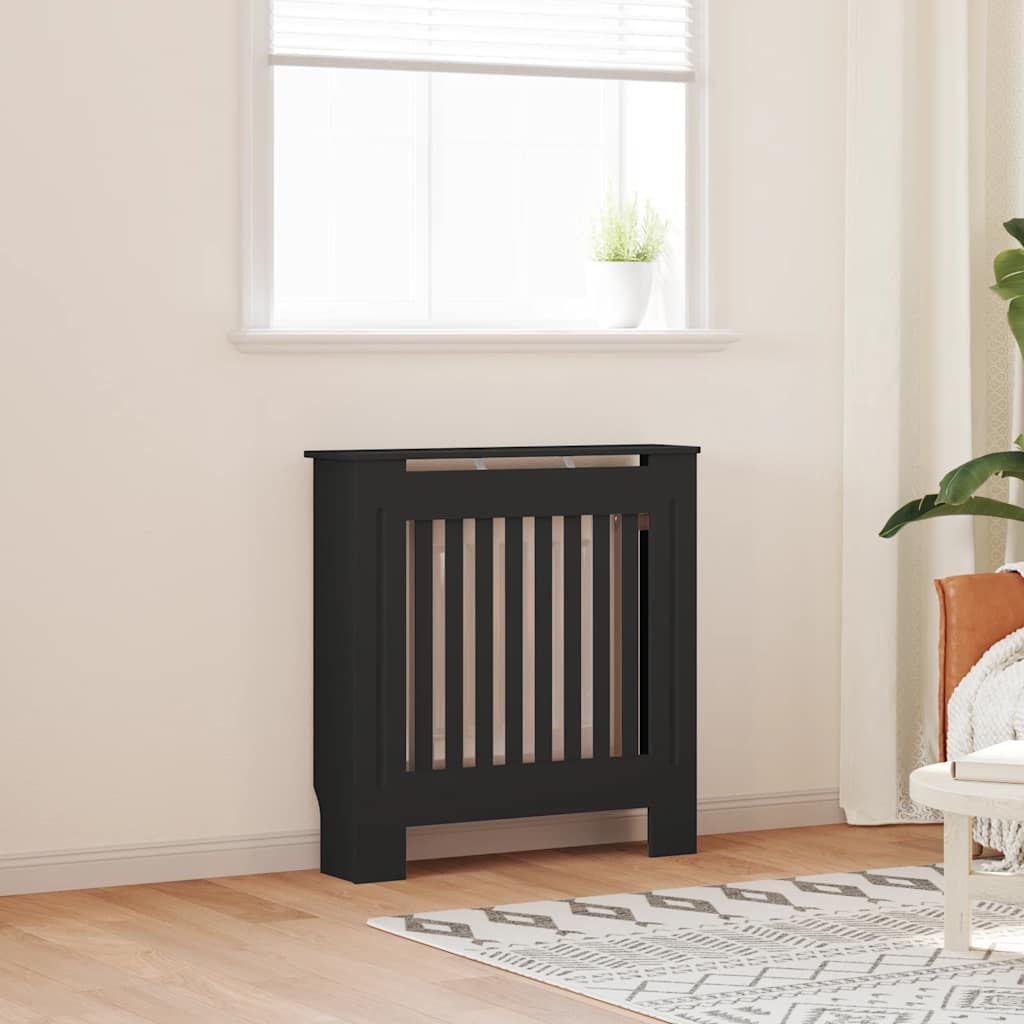fekete MDF radiátorburkolat 78 cm