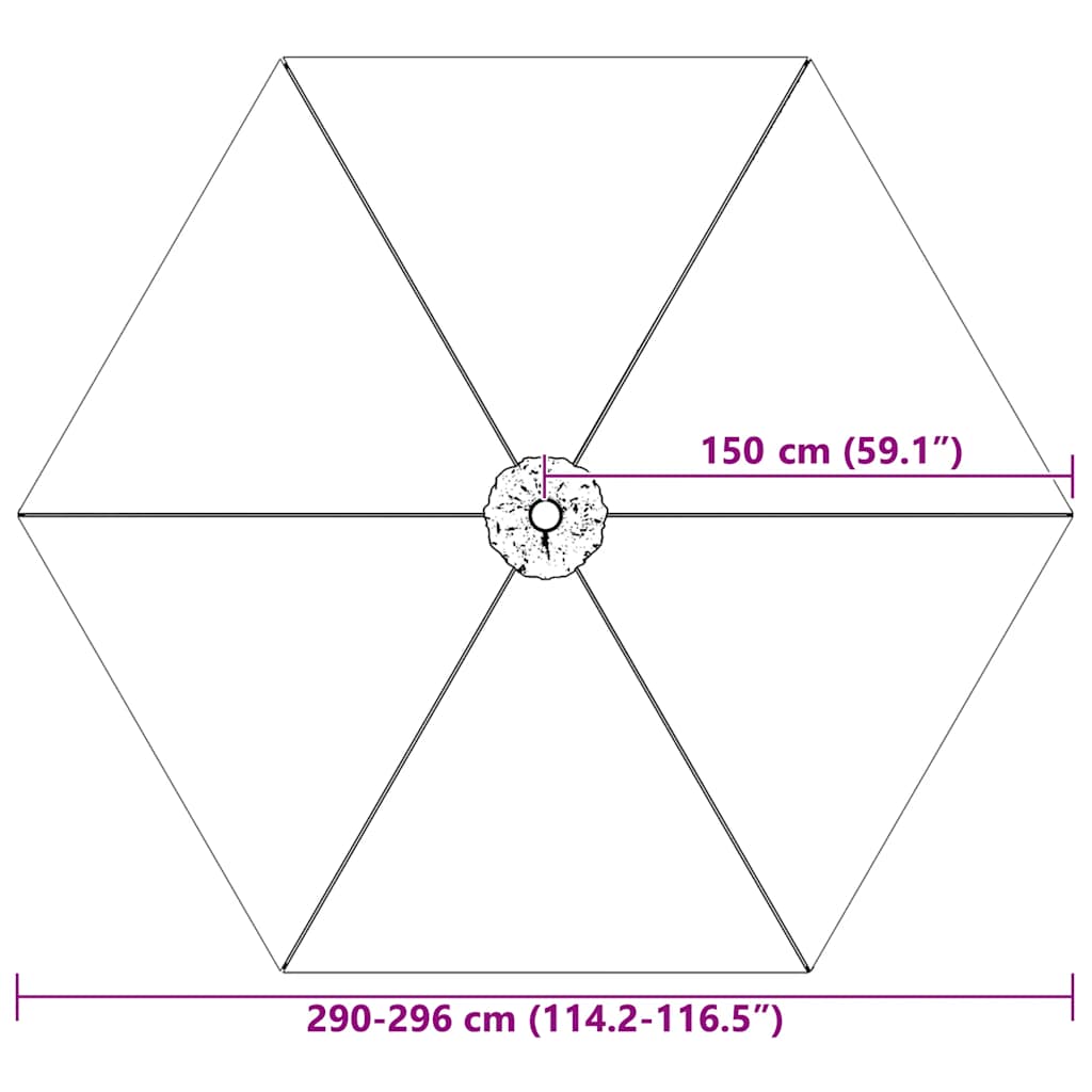 terrakotta kültéri napernyőponyva 300 cm