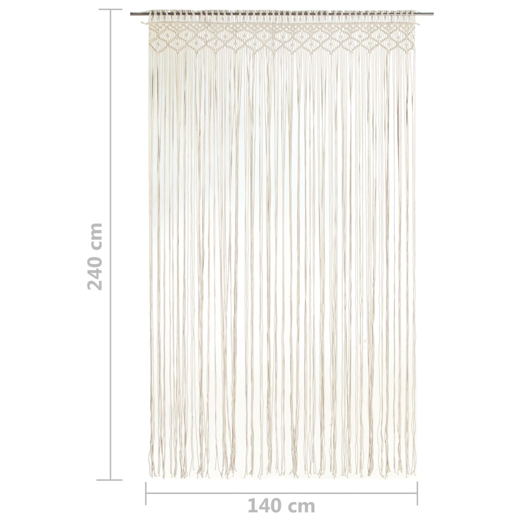 makramé pamutfüggöny 140 x 240 cm