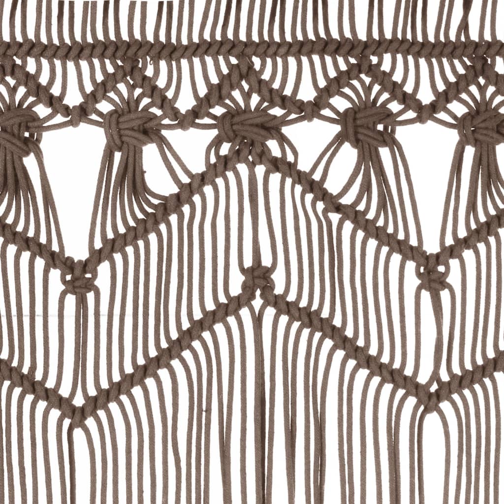 tópszínű makramé pamutfüggöny 140 x 240 cm