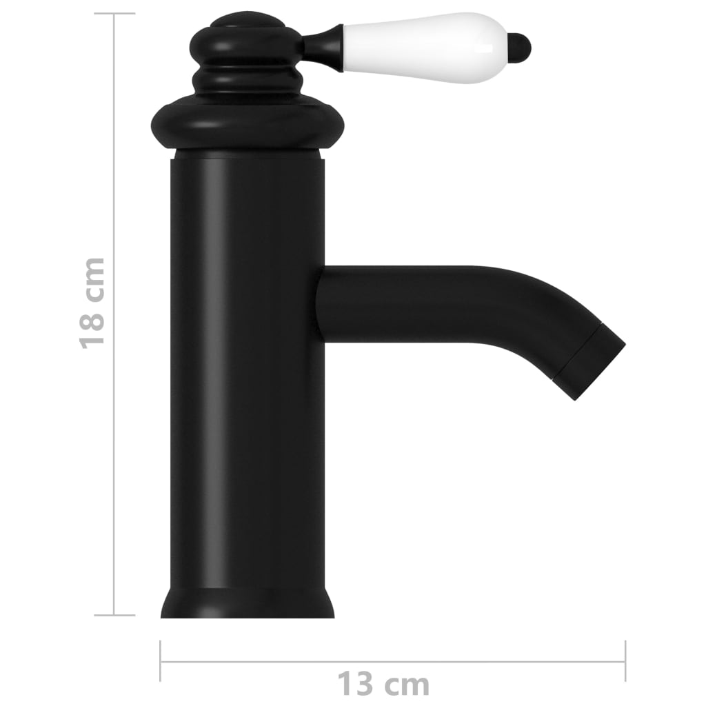 fekete fürdőszobai mosdócsaptelep 130 x 180 mm
