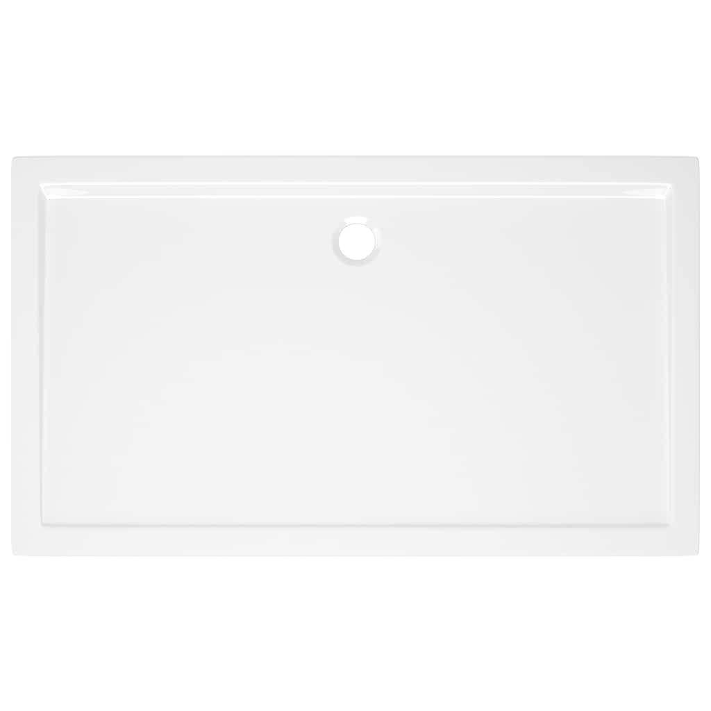 téglalap alakú fehér ABS zuhanytálca 70 x 120 cm