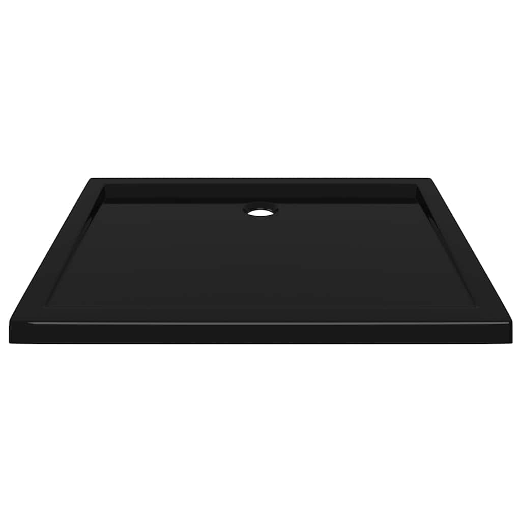 téglalap alakú fekete ABS zuhanytálca 70 x 90 cm