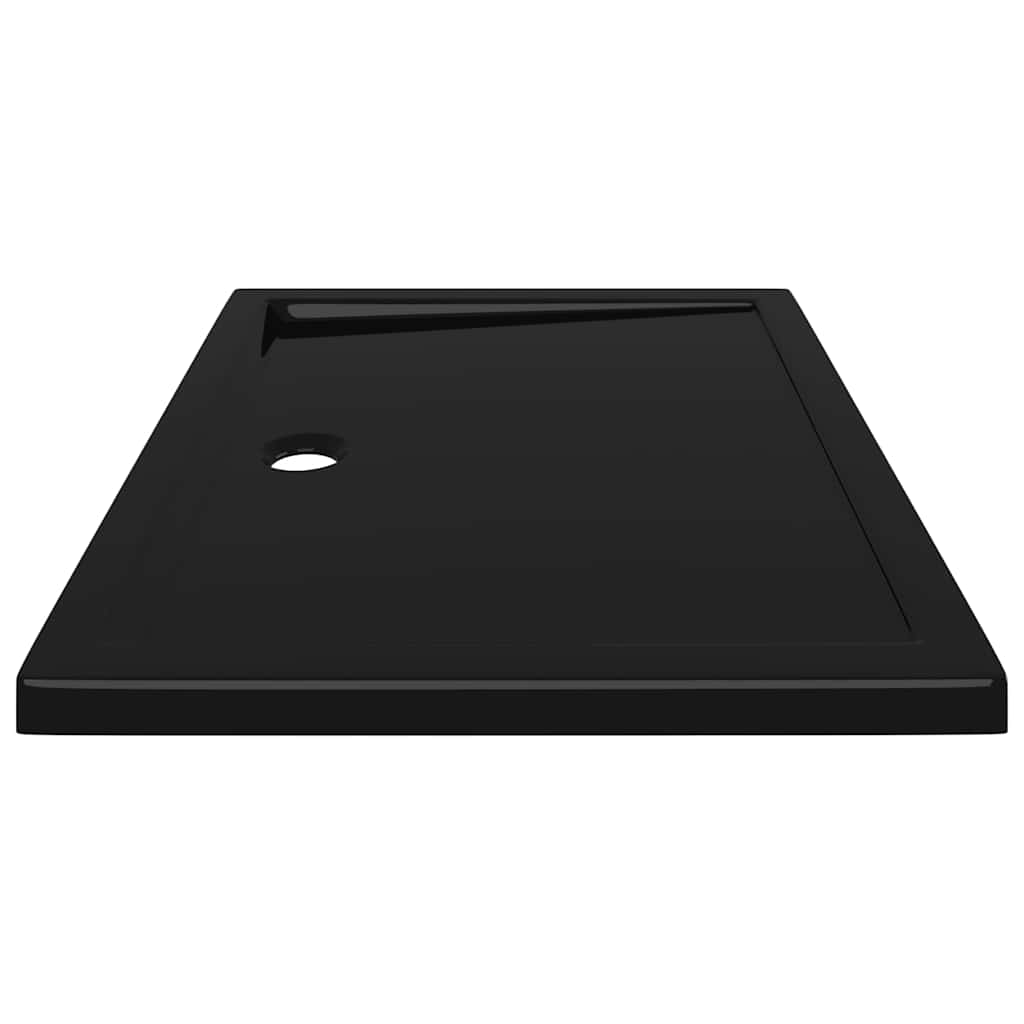 téglalap alakú fekete ABS zuhanytálca 70 x 90 cm