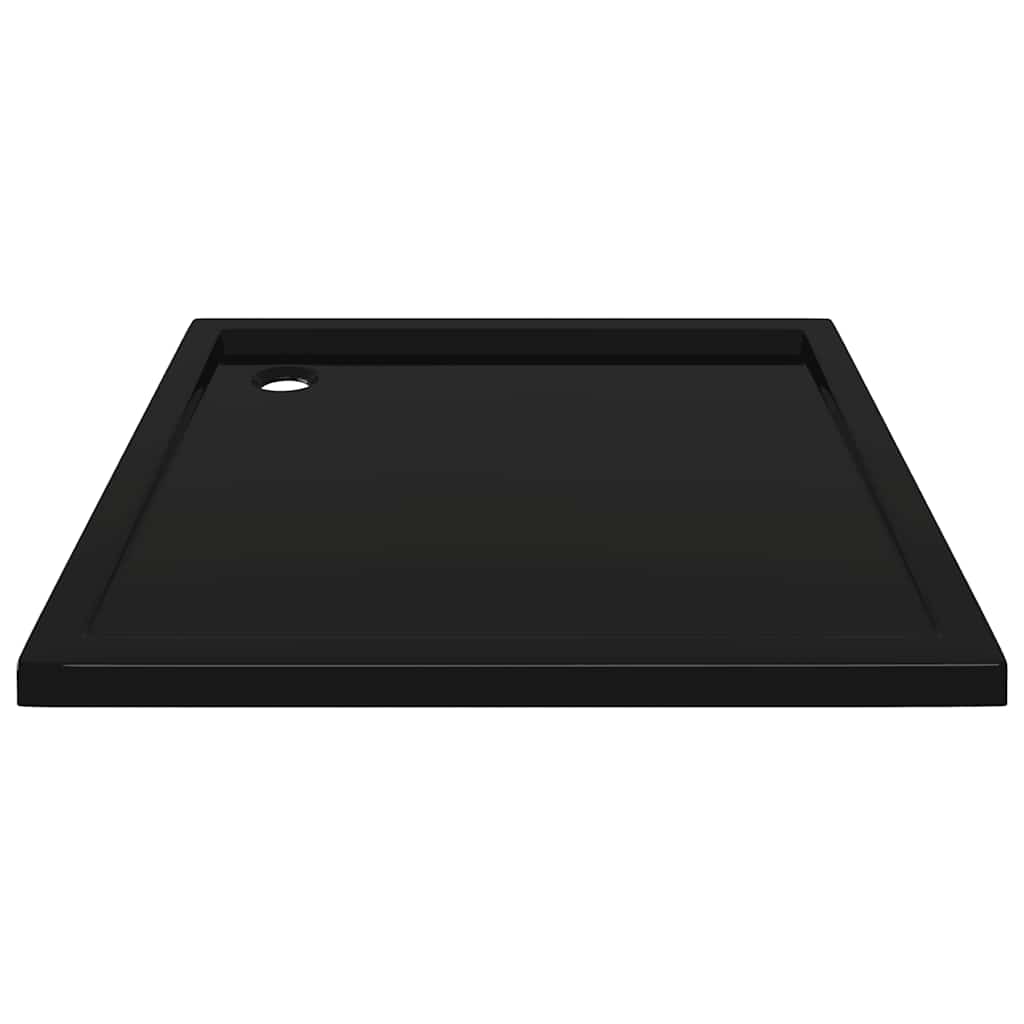 fekete négyzet alakú ABS zuhanytálca 90 x 90 cm