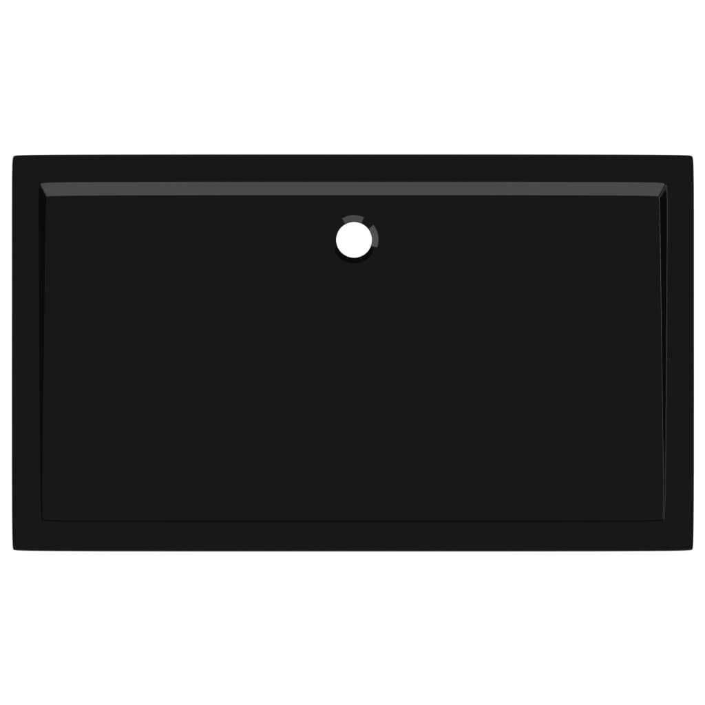 téglalap alakú fekete ABS zuhanytálca 70 x 120 cm