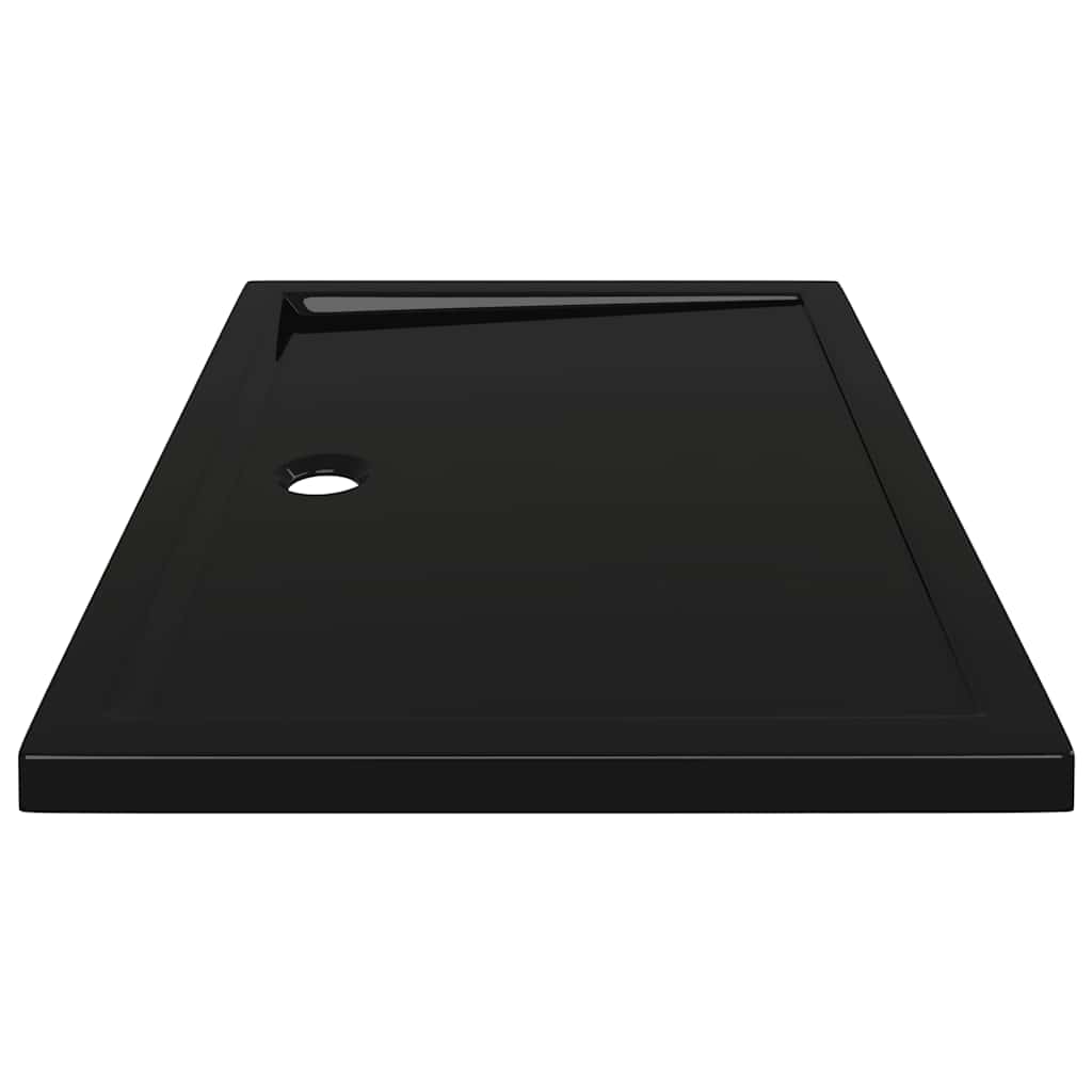 téglalap alakú fekete ABS zuhanytálca 70 x 100 cm