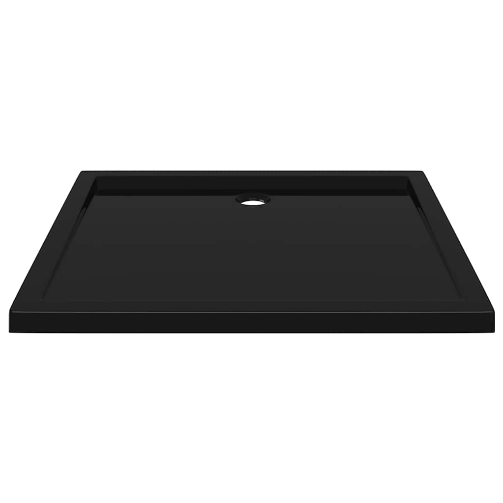 téglalap alakú fekete ABS zuhanytálca 80 x 90 cm