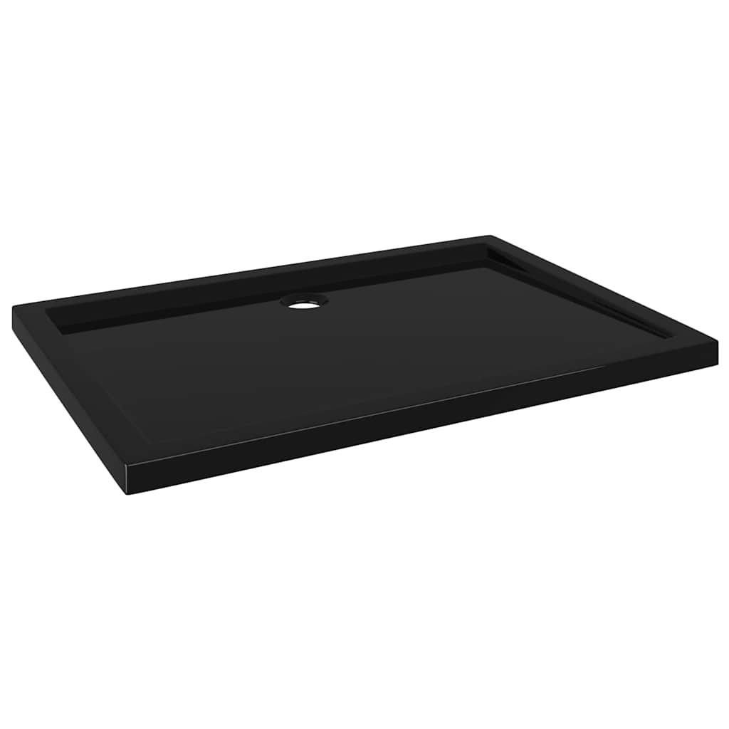 téglalap alakú fekete ABS zuhanytálca 80 x 110 cm