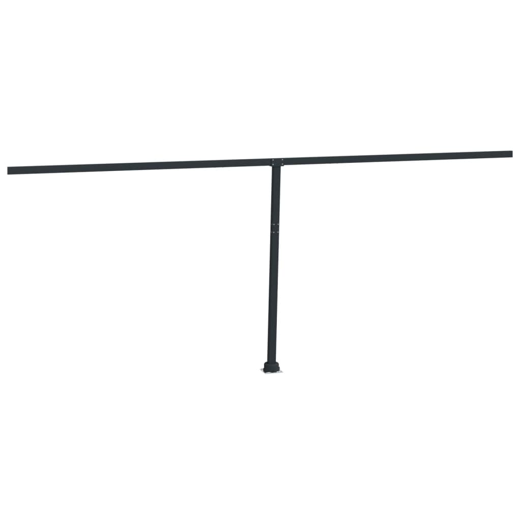 antracitszürke vas napellenző rúd szett 600x245 cm