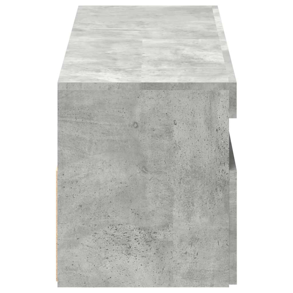 2 db betonszürke TV-szekrény LED-lámpákkal 60 x 35 x 40 cm