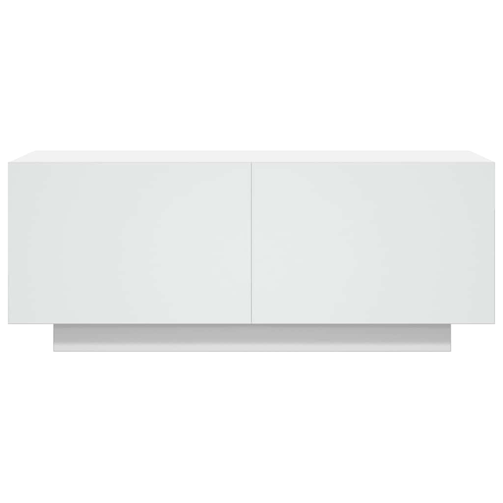 fehér szerelt fa TV-szekrény 100 x 35 x 40 cm
