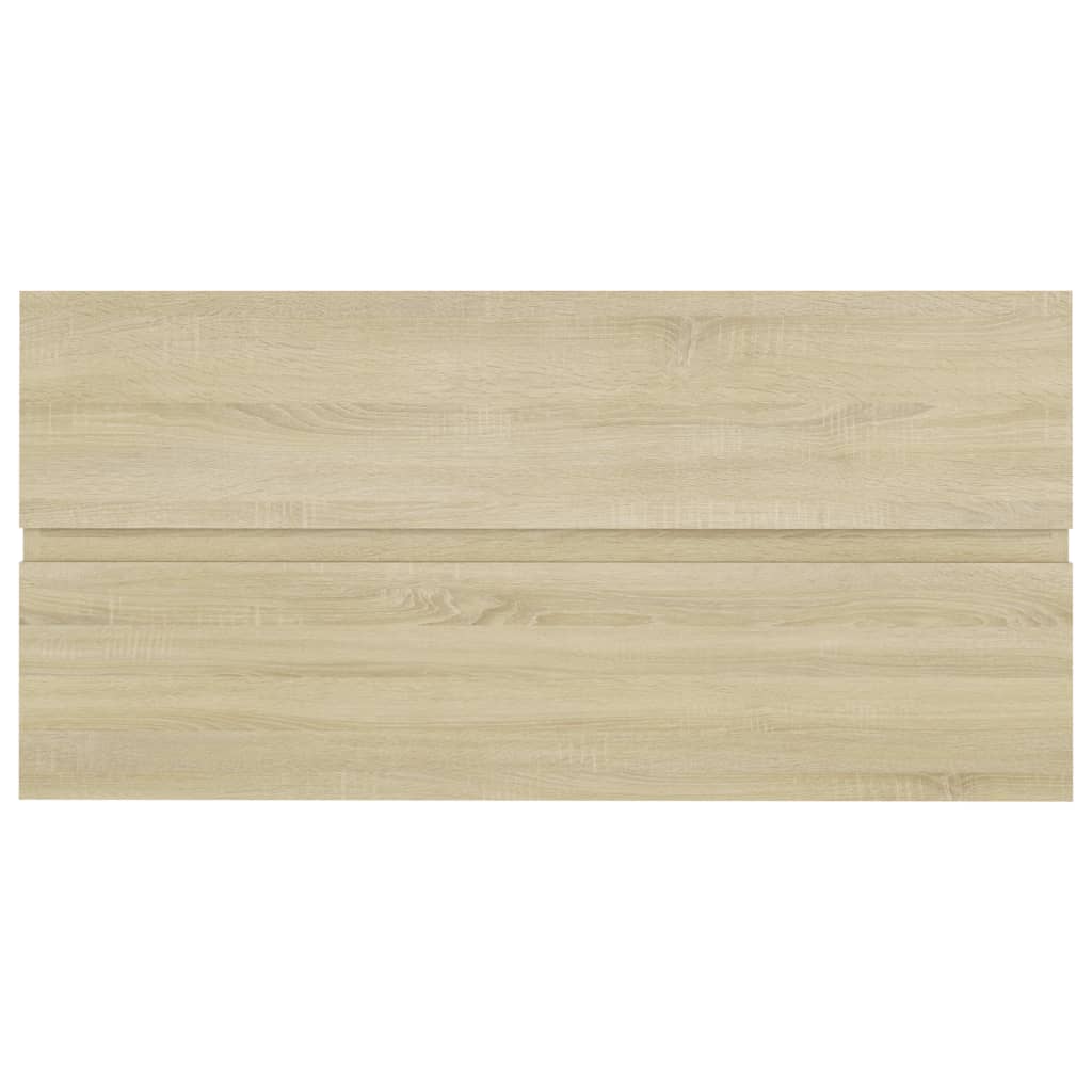 sonoma tölgy színű szerelt fa mosdószekrény 90 x 38,5 x 45 cm