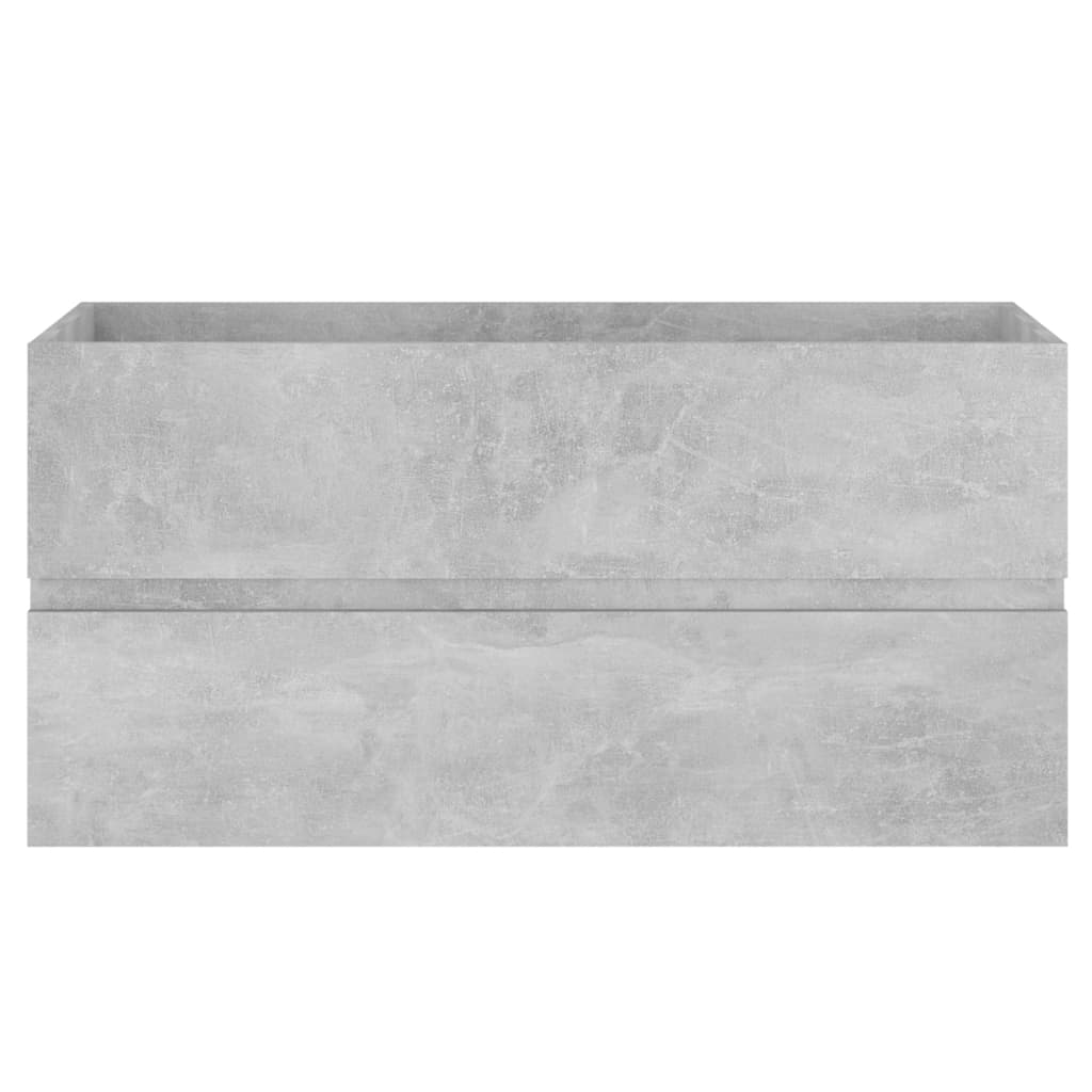 betonszürke szerelt fa mosdószekrény 90 x 38,5 x 45 cm