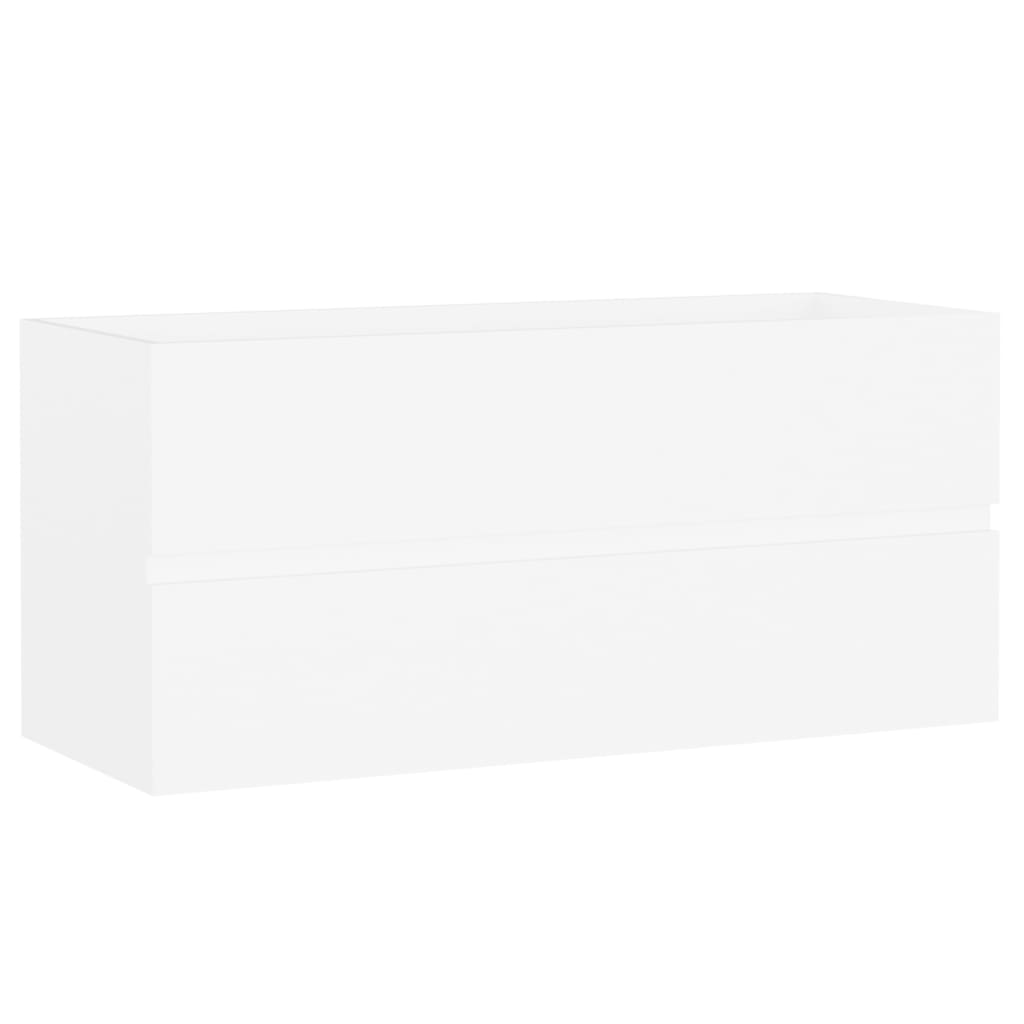fehér szerelt fa mosdószekrény 100 x 38,5 x 45 cm