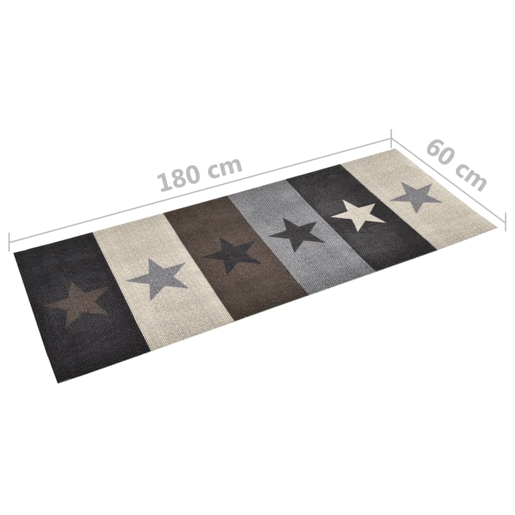 csillagmintás mosható konyhai szőnyeg 60 x 180 cm