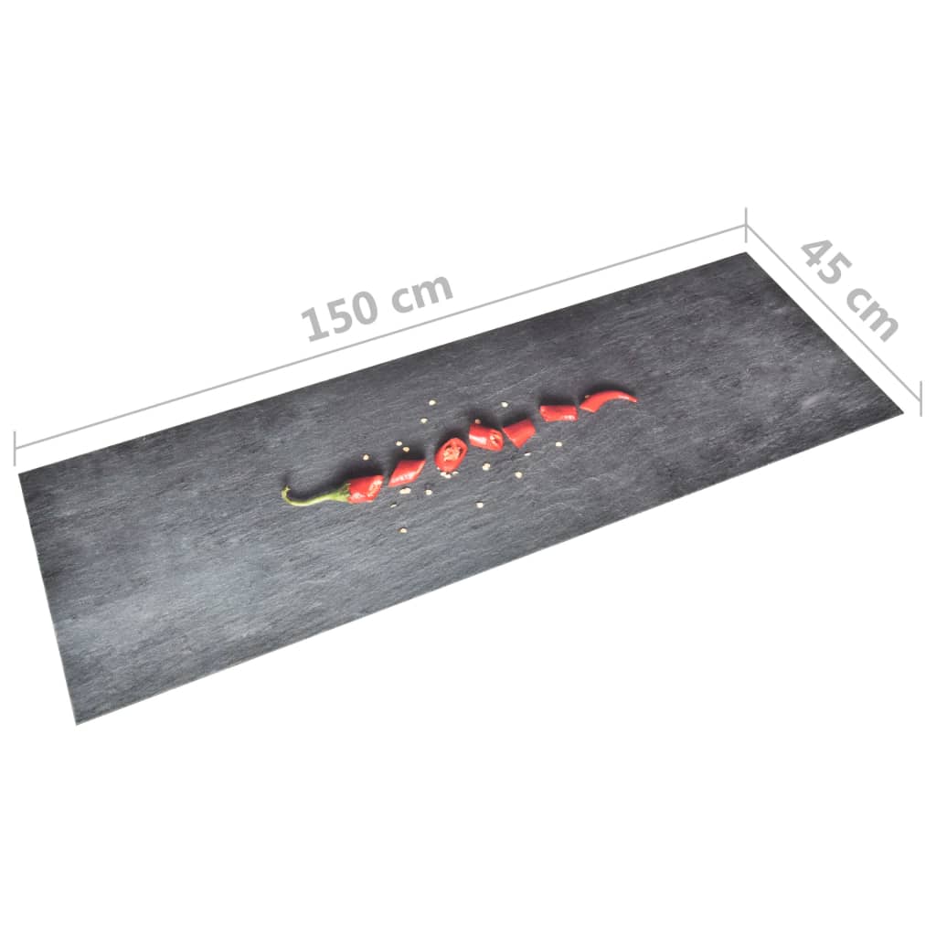 paprikamintás mosható konyhai szőnyeg 45 x 150 cm