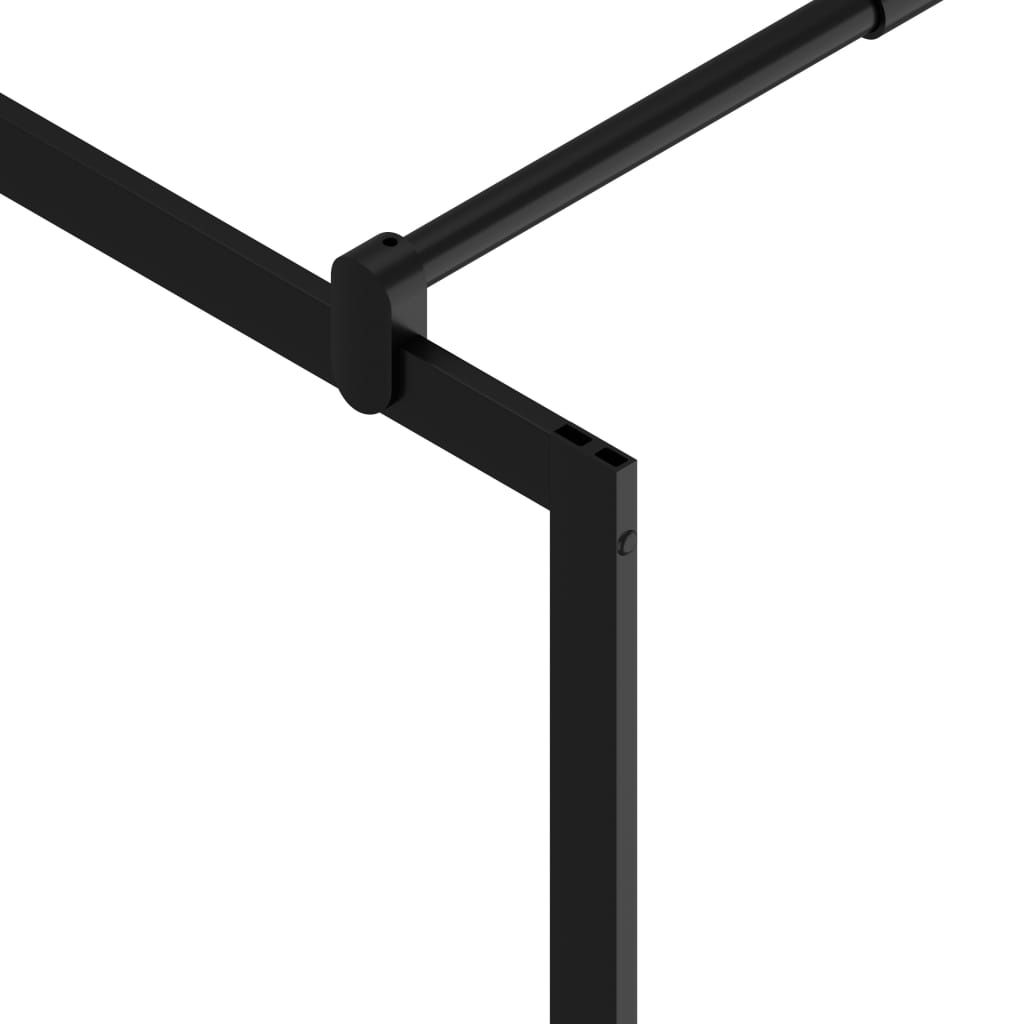 fekete zuhanyfal átlátszó ESG üveggel 80 x 195 cm