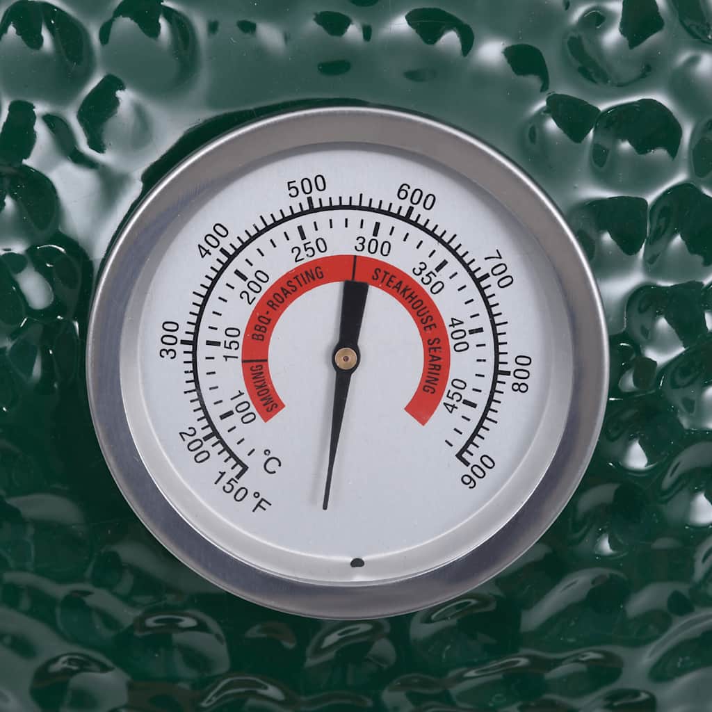 zöld kerámia 2 az 1-ben Kamado grillsütő füstölővel 56 cm