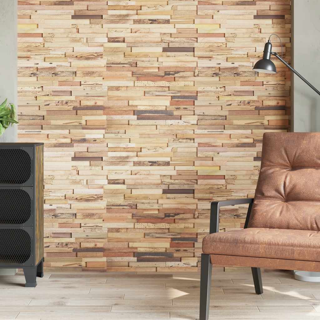 10 db újrahasznosított tíkfa falburkoló panel 1,03 m²