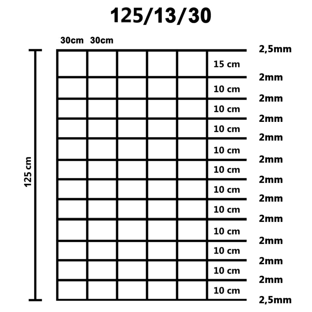 ezüstszínű horganyzott acél kerti kerítés 50 x 1,25 m