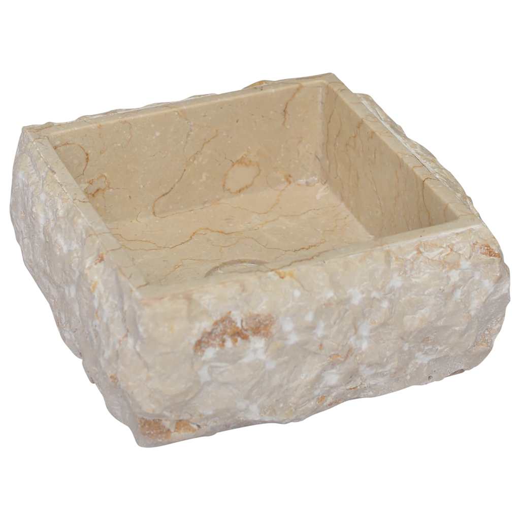 krémszínű márvány mosdókagyló 30 x 30 x 13 cm